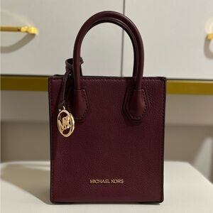 Michael Kors Women's Mercer Small Pebbled Leather Crossbody Bag